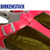 德国Birkenstock Kairo荧光漆皮人字拖系踝凉鞋